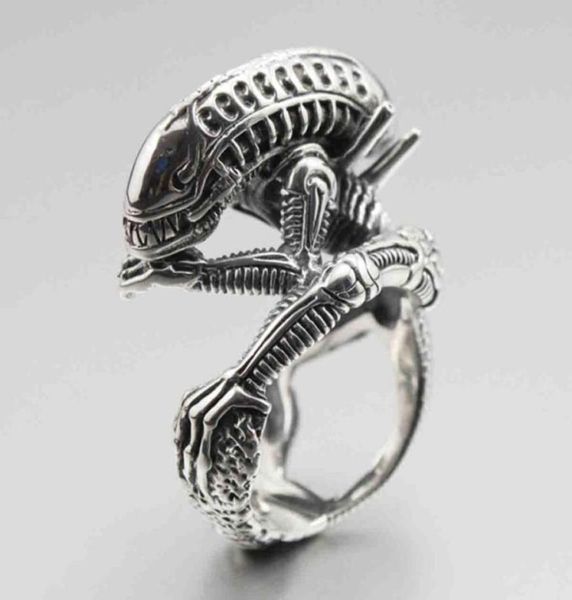 

316l stainless steel alien predator avp mens biker rocker punk ring us size 7 to 1441277542699738, Silver