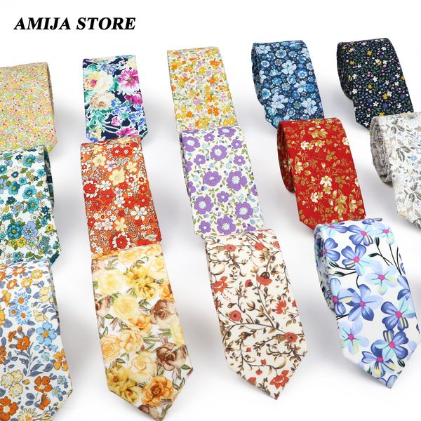 

neck ties brand cotton floral tie for men women skinny print necktie wedding casual man s neckties classic suits flower cravat 230824, Blue;purple
