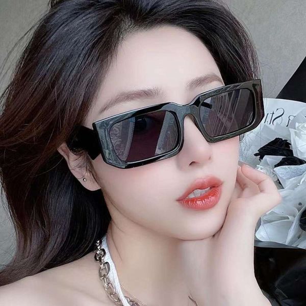 

fashionable retro square slimming sunglasses sunblock trend street pgraphy for men and women, White;black