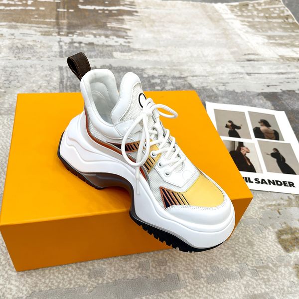 

luxury designer new women's shoes colored splice lace up casual sports shoes thick sole dad shoes, Black