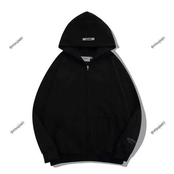 

2023designer fashion classic essentialhoodie alphabet printing pullover sweatshirts mens and hoodie pure color long sleeve couples sweatshir, Black