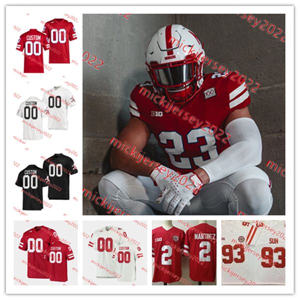 

2023 style arik gilbert jeff sims nebraska cornhuskers football jersey stitched mj sherman turner corcoran thomas fidone ii corey collier ne, Black