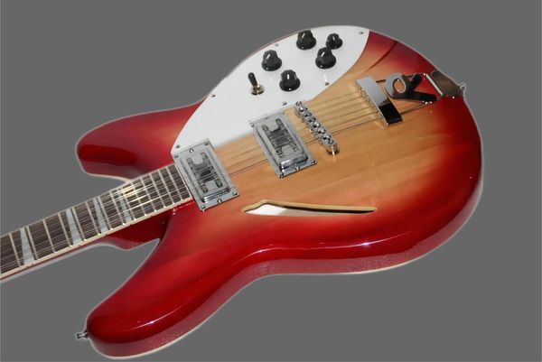

wholesale -china guitar deluxe model 36012 string electric guitar semi hollow cherry burst