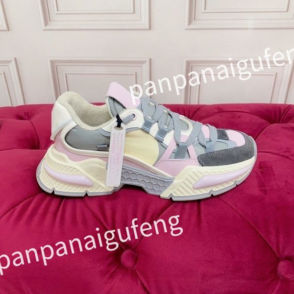 

luxury designer sports shoes casual shoes calfskin leather white blue letter overlay platfor low sports shoes training shoes sizes 39-45 fd2, Black
