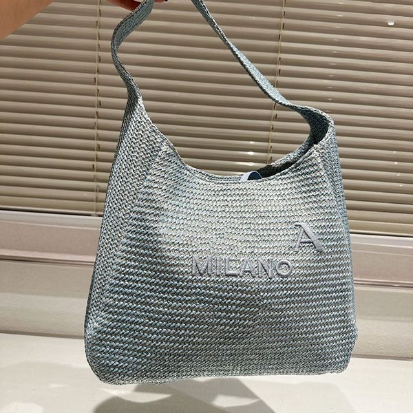 

straw beach bag shoulder shopping underarm crossbody messenger bag plain designer handbag purse underarm bags flap sling pouch women embroid