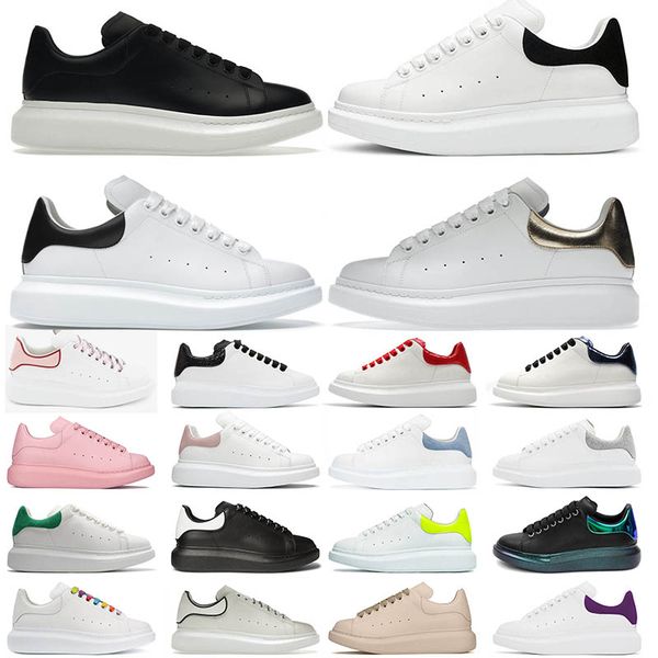 

men women casual designer shoes leather lace up fashion calfskin platform oversized sneakers white black shock pink mens womens luxury velve