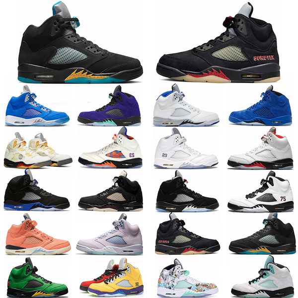 

2023 jumpman 5s basketball shoes men 5 stealth wings unc burgundy racer blue oreo pinksicle what the outdoor sports trainers sneakers 36-47