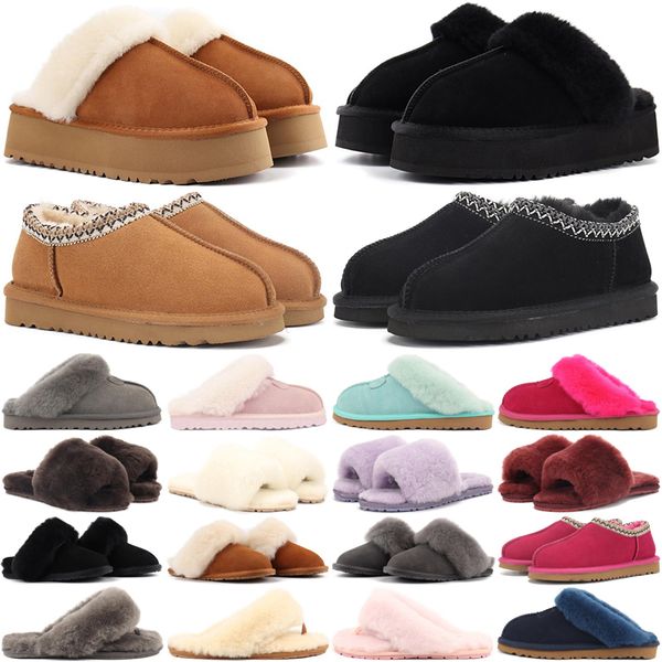 

designer women sandal slippers sliders sandals fluffy fur fuzzy pantoufle black pink womens soft slides slipper luxury trainers mules qualit