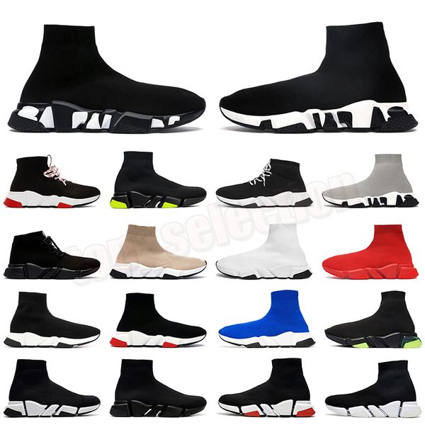 

og speed trainer designer sock shoes casual socks trainers women mens triple black white knit all red clearsole black yellow loafers platfor