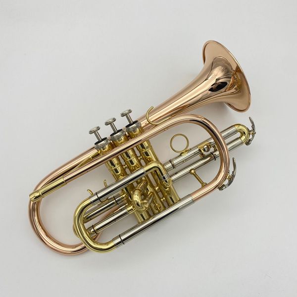 

b-flat professional cornet phosphor bronze manufactured professional grade tone trumpet horn jazz instrument