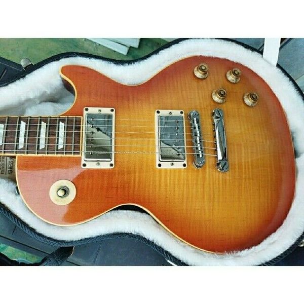 

electric guitar 50's les std lb sunburst color flamed top