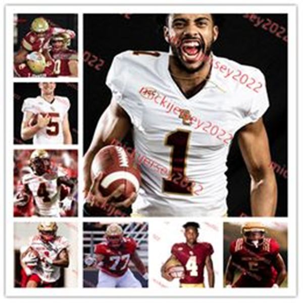 

thomas castellanos boston college eagles football jersey george rooks logan taylor jaedn skeete datrell jones boston college jerseys custom, Black