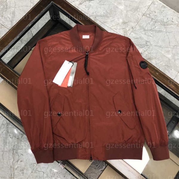 

men waterproof jacket cp mens designer coat fashion classic baseball coats long sleeve round neck double pocket zip windbreaker mens jackets, Black;brown