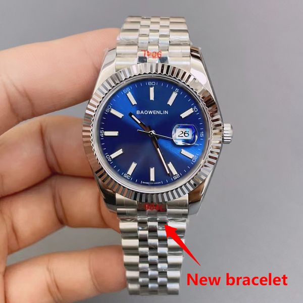 

men's designer watch automatic mechanical u1 new small head grain five beads stainless steel case st9 sapphire waterproof diamond watch, Slivery;brown