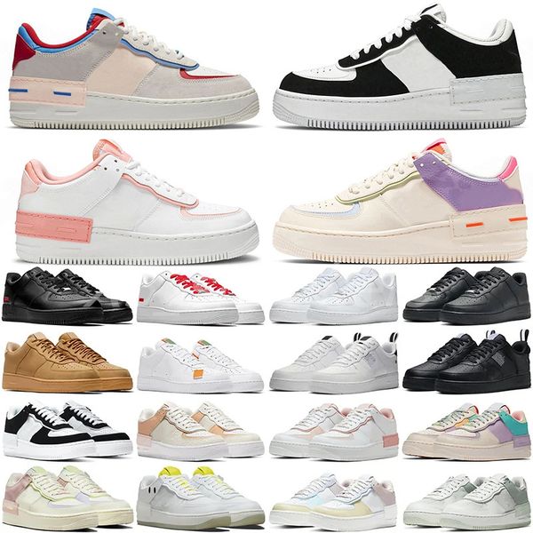 

af one sneakers mesn womens designer shoes platform casual shoe forcs 1 shadow shoe triple black white university red last orange viotech sp
