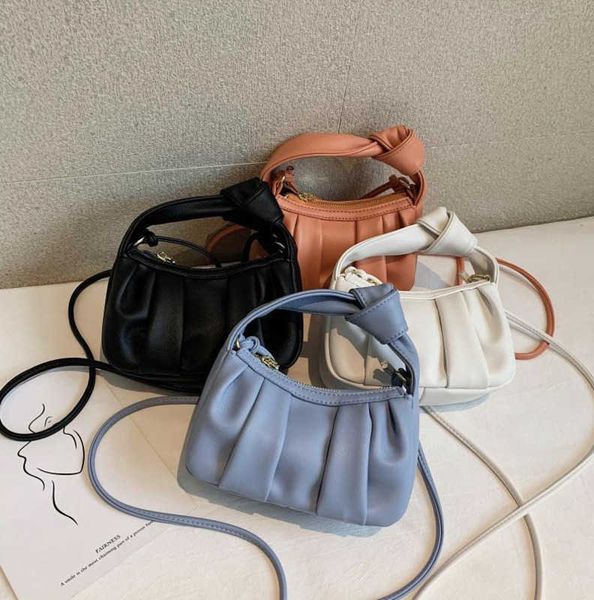 

evening bags 2022 evening bags folds designer mini pu leather crossbody with short handles for women trend shoulder handbags hand bag totese