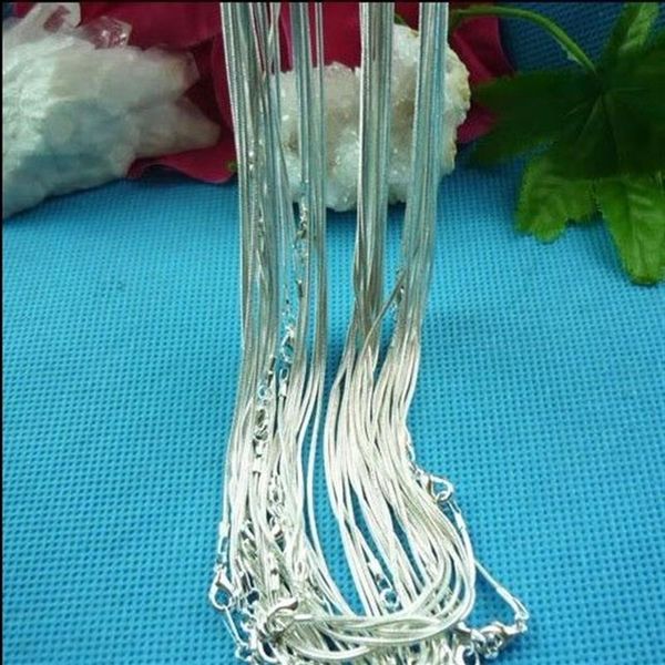 

whole 925 silver chains necklace snake chain necklaces 2mm 16 -24 10pcs lot151s