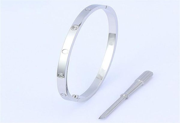 

fashion bangle silver ladies rose gold lady screw men screwdriver diamond luxury designer jewelry womens mens bracelets bangle wit3434953, Black