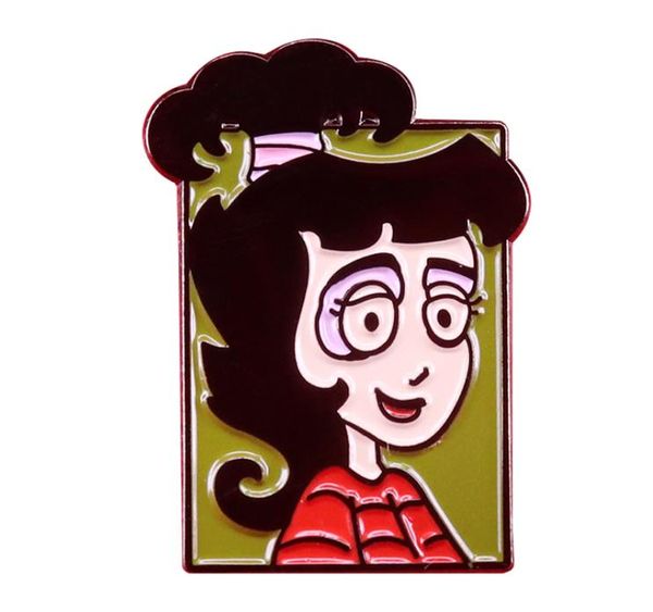 

lydia deetz cartoon enamel pin unusual teen queen brooch016578671, Gray