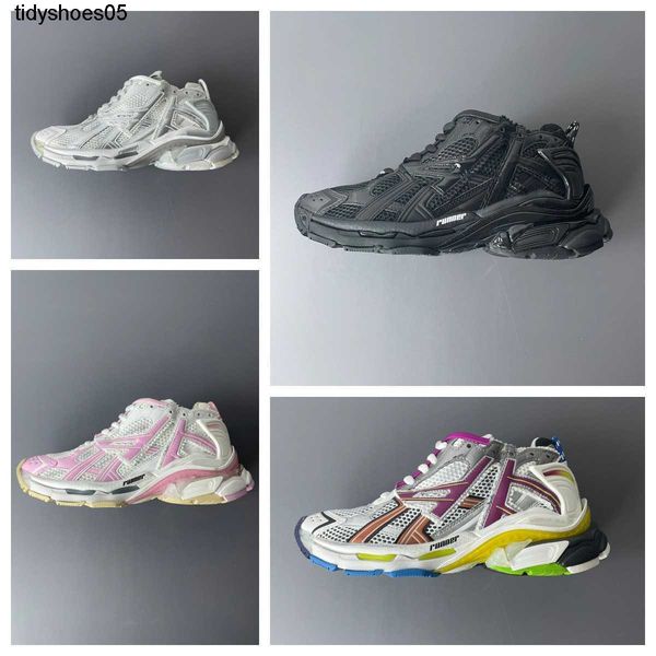 

2023 excellent designers women men balenciga runner 7.0 casual shoes paris transmit sense black white pink deconstruction jogging hiking tra