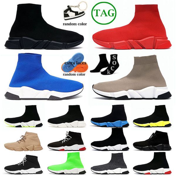 

sock shoes triple black white beige nevy blue brown men women running shoes glitter knitted lace-up breathable socks mens womens jogging tra