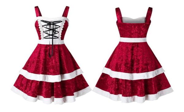 

fashion new womens mini party casual princess christmas dresses slip tube no sleeve club winter gift size l5xl2947062, White;black