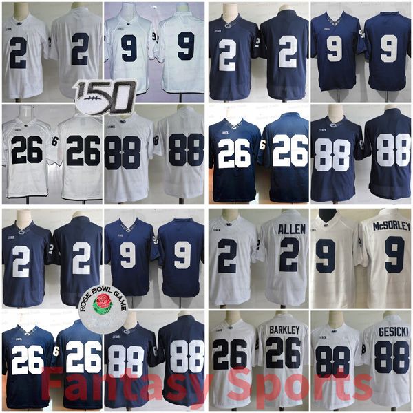 

saquon barkley 88 gesicki football jersey 9 trace mcsorley 11 micah parsons kaytron allen clifford 5 jahan dotson penn state navy white mens, Black