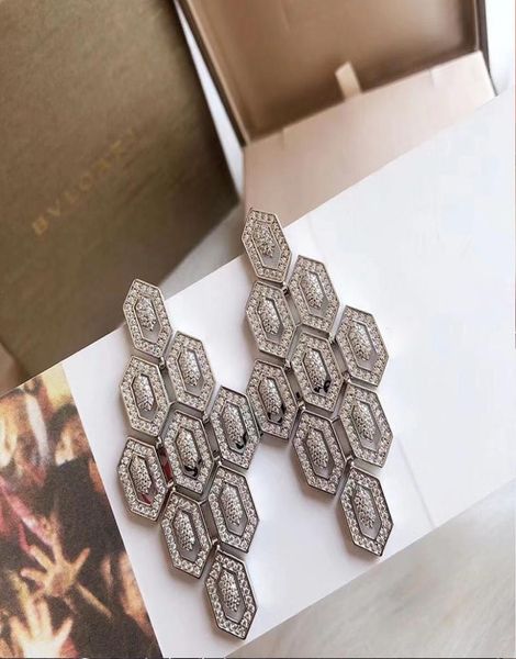 

luxury shining crystal charm dangle earrings for women elegant fashion geometry designer silver ear rings party wedding jewelry5076744
