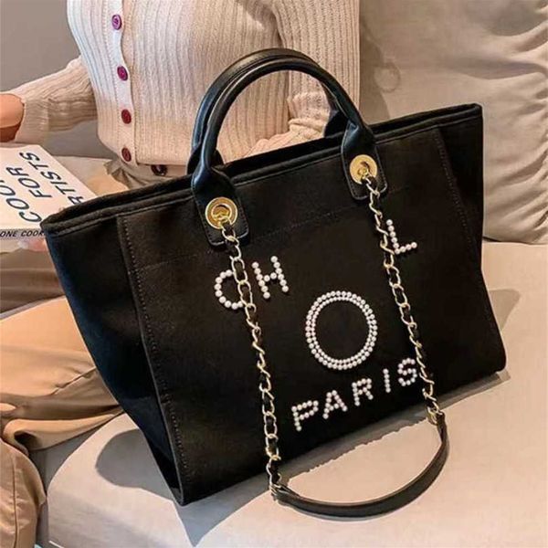 

luxury women's hand bags canvas beach bag fashion tote handbags classic female large capacity small chain packs big crossbody handbag 0