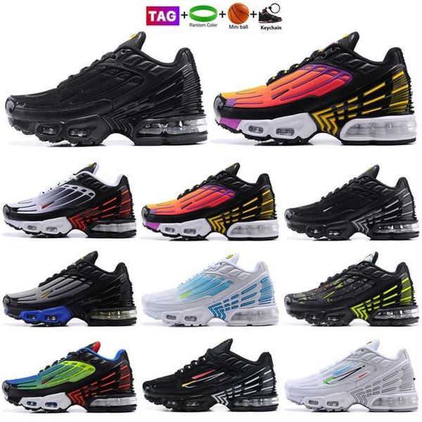 

2022 tn plus 3 iii tuned chaussures kids shoes boys girls triple white black og baby children trainers sneakers sports