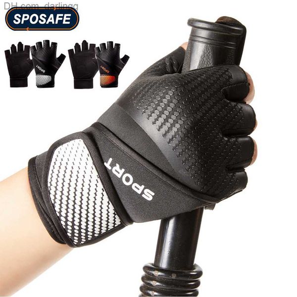 

1pair workout gloves for men and women exercise gloves for weight lifting cycling gym training breathable and snug fit q230825, Black