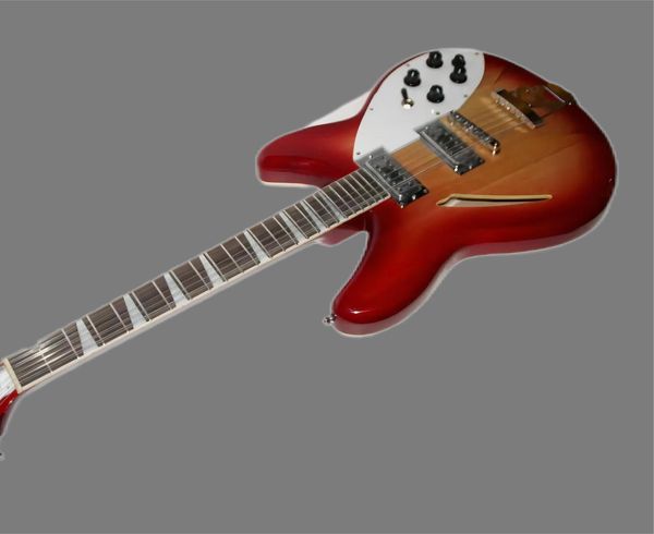 

wholesale -china guitar deluxe model 36012 string electric guitar semi hollow cherry burst