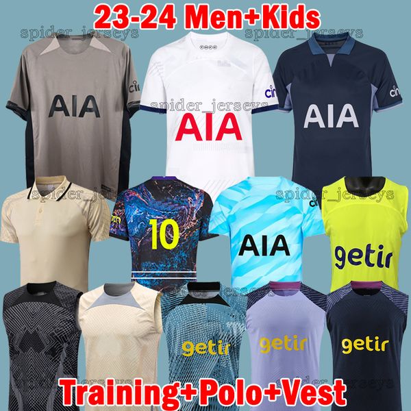

maddison soccer jerseys son totten 2023 2024 richarlison bissouma skipp perisic solomon udogie romero dier davies 23 24 kids kits sets footb, Black;yellow