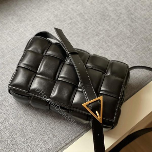 

designer bags padded cassett cross body bag designer wallets padded knitting handbags leather plain soft shoulder fresh casual squ303p, Red;black
