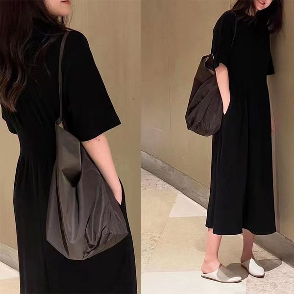 

evening bags ther0w bag women's high capacity nylon tote soft one shoulder art lazy easy to wear solid color two colors available 23082