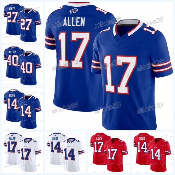 

17 josh allen 2023 buffalos von miller billes football jerseys stefon diggs dalton kincaid damar hamlin gabriel davis tre'davious white, Black;red