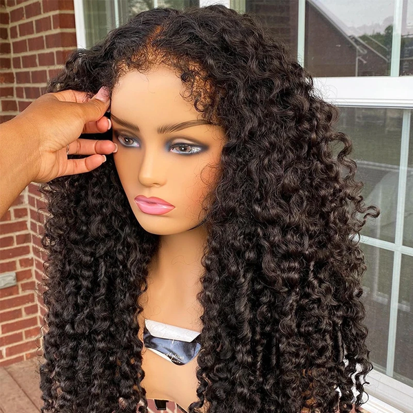

curly baby hair wigs 13x6 lace front human hair wigs for black women pre plucked edges hair 13x4 hd frontal lace wigs, Black;brown