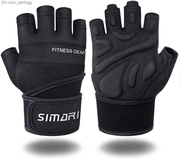 

gym gloves fitness weight lifting gloves body building training sports exercise cycling workout for men women bicycle gloves q230825, Black