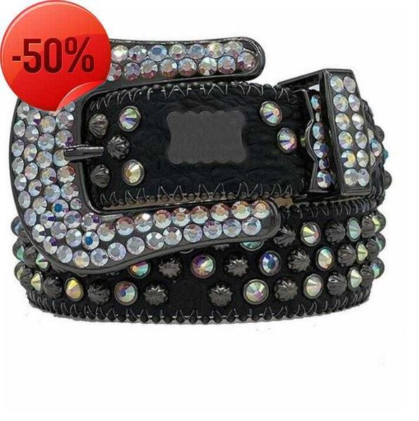 

2designer belt bb belt simon mens belt for women shiny diamond belts black on black blue white multicolour with bling rhinestones as gift wa, Blue;gray
