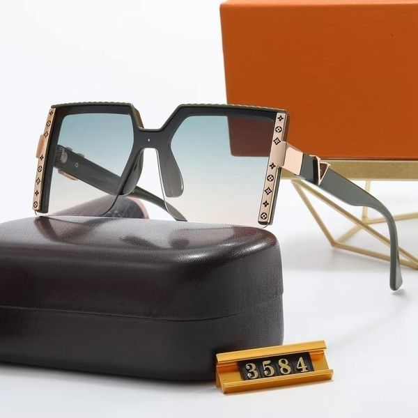 

designer sunglasses for women and men fashion model special uv400 protection letters big leg double beam frame outdoor luxury design women s, White;black