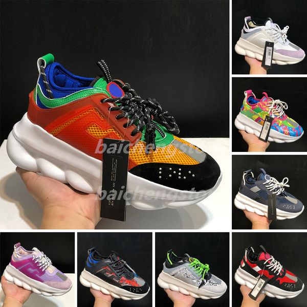 

italy designer casual shoes reflective height reaction sneakers multi-color suede rubber plaid triple black white spotted men women chaussur, White;red