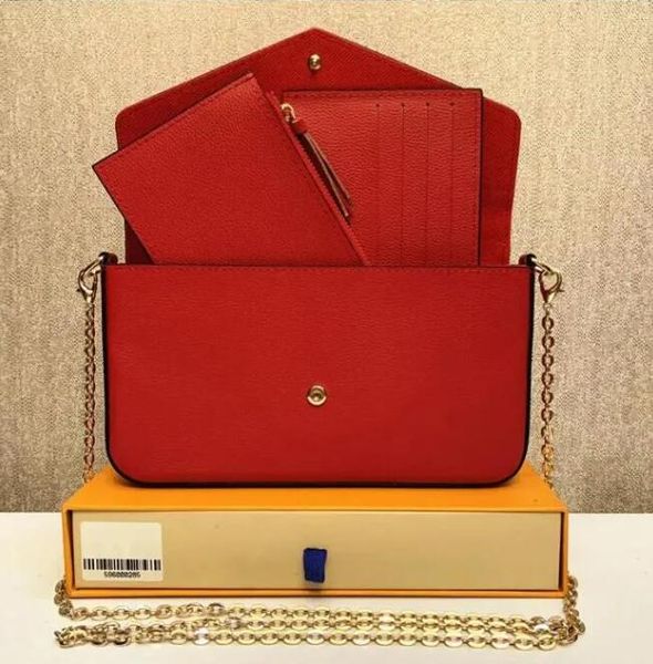 

luxurys bag favorite multi accessories 3pcs/set women crossbody purse messenger bags handbags flowers shoulder bag handbag lady leather with