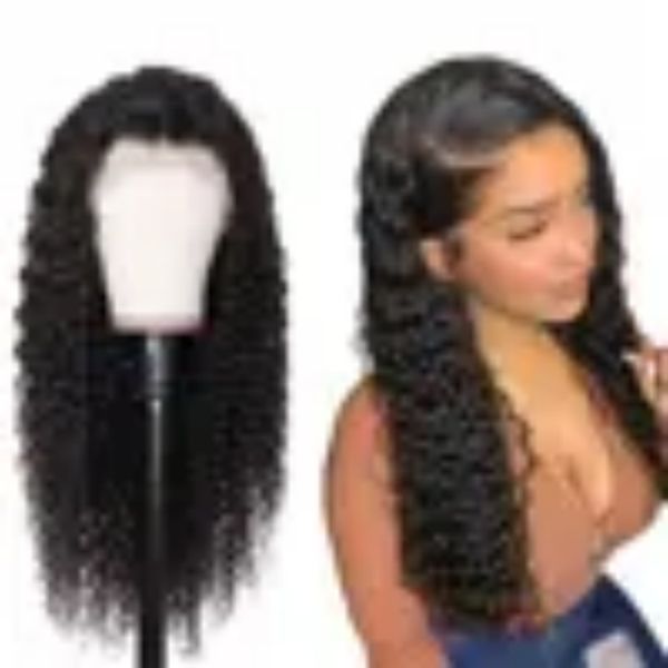 

wholesale peruvian virgin hair water wave lace front wig full lace human hair wig black female curly hair hd lace forehead wig, Black;brown
