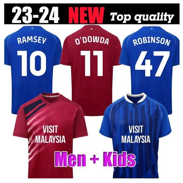

23 24 cardiff soccer jerseys city ramsey 2023 2024 o'dowda 2023 2024 ralls adams wintle sawyers robinson rinom watters football shirts, Black;yellow