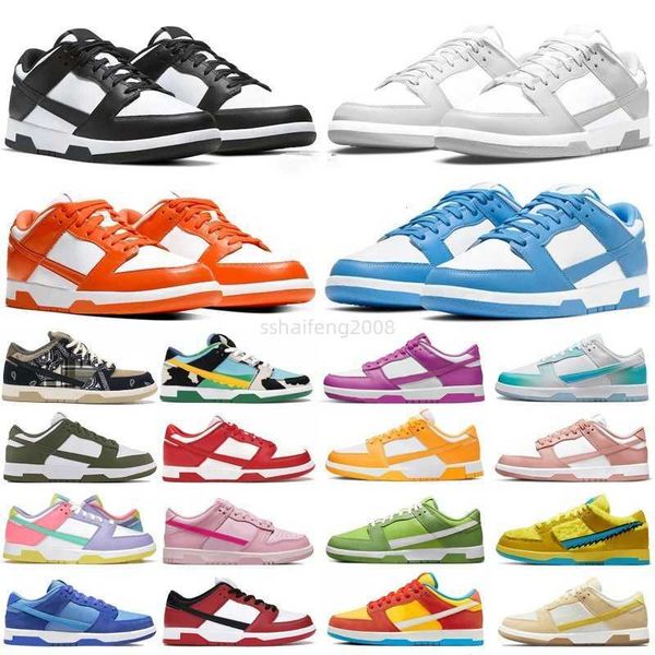 

designer low casual shoes mens sneakers sneaker grey fog white black panda unc blue court purple team gold orange peach men women trainers s