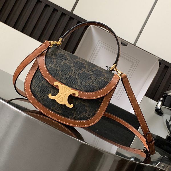 

fashion designer saddle bag high-quality women's shoulder bags with exquisite envelope design,triumphal arch genuine leather luxury wal