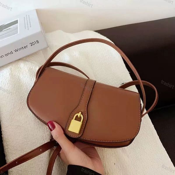 

2023 leather triomphe shoulder bag women's men's handbag flip horizontal satchel luxury designer women's fashionable evening