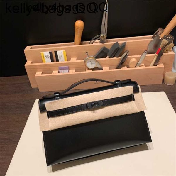 

designer kellies outdoor hanbags genuine leather 5a quality fully handmade mini kelly pochette handbag so all black original box leather