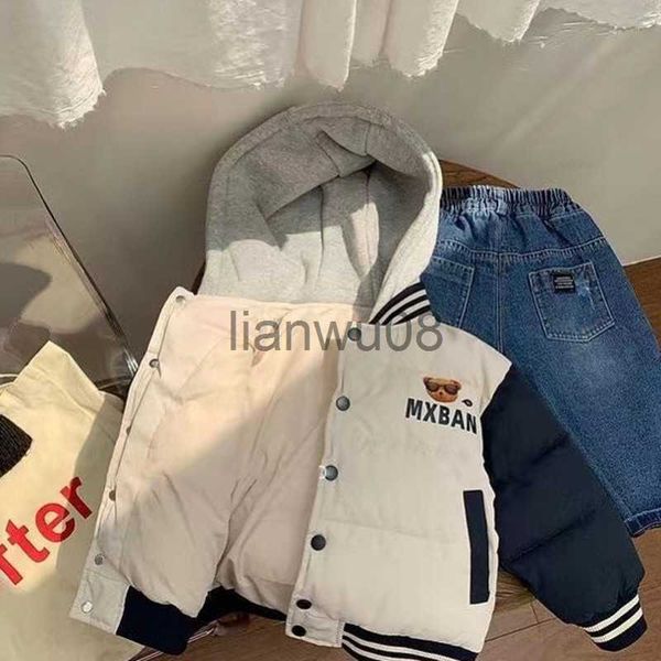 

down coat new boy winter down jacket baby thickness kids coats children autumn winter 2023a037 x0825, Blue;gray
