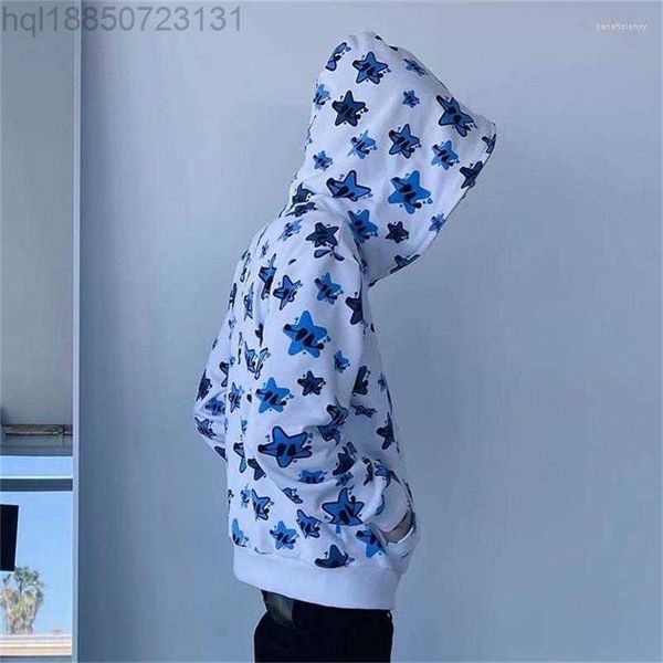 

men's hoodies hip hop joggers sweatshirt fashion sport coat pullover star graphics gothic grunge long sleeve full zip up hoodie y2k jac, Black